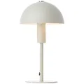 Produktbild: Lightbox Pilz-Tischlampe | 27 cm Höhe, Ø 15 cm | Home Office Schreibtischlampe mit Wipp-Schalter | Mini LED Lampe als Nachttischlampe für das Schlafzimmer | E14 | aus Metall in Beige