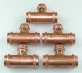 Produktbild: 5 x VIEGA PROFIPRESS T-STÜCK 28 MM x 22 MM x 28 MM PRESSFITTINGE SANPRESS 295196