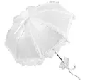 Produktbild: von Lilienfeld Langregenschirm Brautschirm Hochzeitsschirm Tracht Kostüm Gewandung Malisa, Rüschenkante