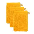 Produktbild: möve Superwuschel Waschhandschuh 15 x 20 cm aus 100% Baumwolle, gold 3er Set