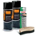 Produktbild: FOLIATEC 2x 400ml TEPPICH FARBSPRAY SCHWARZ MATT FARBAUFRISCHER + TEXTIL BÜRSTE