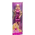 Produktbild: Barbie Fashionista Puppe im pinken Metallic-Kleid mit Herz-Aussparung
