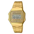 Produktbild: Casio Collection Unisex Retro Armbanduhr A168WG-9EF, Gold/Gold/Grau, Einheitsgröße