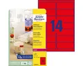 Produktbild: Avery Zweckform Etiketten Etiketten 99,1x38,1mm rot VE=350 Stück