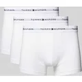 Produktbild: Tommy Hilfiger Regular Fit Trunks mit elastischem Label-Bund im 3er-Pack in Weiss, Größe M
