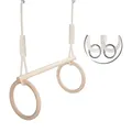 Produktbild: MAMOI® Trapez schaukel, Turnringe aus holz, Turngeräte für kinder indoor und outdoor, Ringe schaukel, Turnen mit Holzschaukel, Gymnastikringe