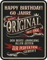 Produktbild: LOBO NEGRO® Metallschild als Geschenk oder Deko zum 60. Geburtstag: Bester Jahrgang 1966