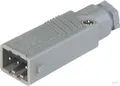 Produktbild: Hirschmann STAS 3 N GRAU/GREY 932143106 LEITUNGSSTECKER STAS3N