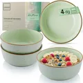Produktbild: Sänger Rio Minze | Steingut Schüssel Set 4 teilig, Müslischalen für 4 Personen, Schalen multifunktional, kratz- mikrowellen- spülmaschinenfest, Tiefe Teller mintgrün 600 ml | VALUE COLLECTION