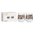 Produktbild: RITZENHOFF 3701002 Gin-Glas 700 ml - Serie Schattenfauna Set Nr. 2, 2 Stück, Leopard & Eule - Made in Germany