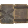 Produktbild: Greenburry Magic Wallet Minibörse Geldbörse Leder braun Vintage Portemonnaie 1608-25 - Braun