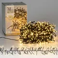 Produktbild: ECD Germany LED Cluster Lichterkette 5,5m 768 LEDs Warmweiß 8 Modi strombetrieb IP44 Wasserabweisend Innen/Außen Weihnachtsbeleuchtung Büschelkette