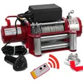 Produktbild: ROTFUCHS Elektrische Seilwinde 12v mit Funkfernbedienung – 5909 kg 13000 lbs, 6 PS Power Offroad 4x4 Motorwinde Bergewinde Forst Seilzug mit Stahlseil