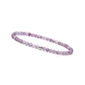 Produktbild: GD GOOD.designs Amethyst Armband Damen mit echten Natursteinen und 925 Silber Perle | Naturstein Armband aus facettierte 4mm Edelstein Perlen | Inkl. Geschenkbeutel