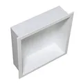 Produktbild: BERNSTEIN Wandnische BS303010 30 x 30 x 10 cm randlos aus Edelstahl in Weiß, befliesbare Duschnische zur senkrechten oder waagrechten Montage