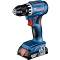 Produktbild: Bosch Professional 18V System Akku Bohrschrauber GSR 18V-45 (Drehzahl 1.900 min⁻¹, inkl. 2x 3.0Ah Akku, Schnellladegerät GAL 18V-40, L-BOXX)