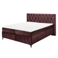 Produktbild: Boxspringbett - aubergine - Tonnentaschenfederkern - H2 - 180x200 cm Doppelbett