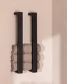 Produktbild: Metallbude Handtuchhalter NALI - 2er Set Schwarz - Wandmontage - Pulverbeschichtetes Stahlrohr - Kratz-, Stoß- & Schlagfest - 4x10x50 cm