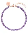 Produktbild: Purelei® Amethyst Armband, Damen Armband aus langlebigem Edelstahl, Wasserfestes Armband aus Amethystperlen, 16-19 cm Länge verstellbar (Rosegold)