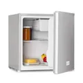 Produktbild: Klarstein Mini Bar, Mini-Kühlschrank, 46 l, 47 x 49,5 x 44, 4 cm, leise, Ablagefach, Ablagefach in der Tür, 1 Flaschenrega, kleines Gefrierfach mit Tropfschale, regulierbare Temperatur, Silber