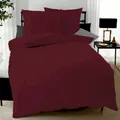 Produktbild: Kaeppel Mako-Satin Bettwäsche Uni 3000/612 burgund 135x200 cm / 80x80 cm