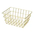 Produktbild: Wenko-Wenselaar GmbH & Co. KG WENKO Viana Badkorb, Glamouröser Aufbewahrungskorb für Bad, Gäste-WC und den gesamten Haushalt, Farbe: gold 24369100