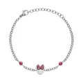 Produktbild: Disney Kinder Armband Minnie Mouse ©DISNEY silberfarben rosa Kristallsteine