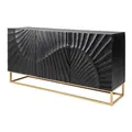 Produktbild: Riess Ambiente Massives Sideboard Scorpion 140cm schwarz Mangoholz aufwendige 3D Schnitzereien Kommode Anrichte