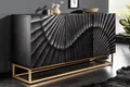 Produktbild: riess-ambiente Sideboard SCORPION 140cm schwarz / gold, Massivholz · Metall · Kommode · 3D Schnitzereien · Wohnzimmer