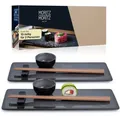 Produktbild: Moritz & Moritz Tafelservice VIDA Sushi Set Anthrazit (10-tlg), 2 Personen, Porzellan, für 2 Personen - 10 Teile