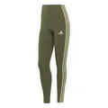 Produktbild: adidas Women's ESSENTIALS 3-STRIPES COTTON LEGGINGS, olive strata/Wonder Cargo, XS