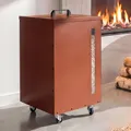 Produktbild: Mendler Pelletbehälter HWC-Q30, Pelletbox, Aufbewahrungsbox für z.B. Tierfutter, Sichtfenster Rollen 62x36x36cm - kupferfarben
