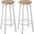 Produktbild: Woltu Barhocker (2 St), Bistrohocker Tresenhocker Barstuhl aus MDF und Metall