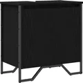 Produktbild: vidaXL Waschbeckenschrank mit Tür Schwarz Eichen-Optik 60 x 35 x 60 cm