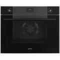 Produktbild: Smeg Einbaubackofen Linea, Schwarz, Metall, Glas, A+, 74.6x59.2x57.4 cm, Made in Italy, Startzeitvorwahl, Kühlgebläse, Schnellaufheizung, Vollglas-Innentür, mehrere Einschubebenen, Timerfunktion, Küchen, Küchenelektrogeräte, Backöfen