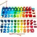 Produktbild: ® Montessori Spielzeug magnetisches Angelspiel - Holzpuzzle Fische Lernspielz...