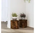 Produktbild: vidaXL Rankhilfe, Pflanzenständer 2 Stk. Räuchereiche 15x15x20 cm Holzwerkstoff