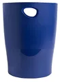 Produktbild: Exacompta 45303D ECOBIN Papierkorb BeeBlue aus Recycling-Kunststoff 15 Liter mit Griffen. Eleganter und robuster Papierkorb und Mülleimer im modernen Design Marineblau Blauer Engel
