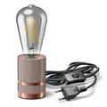 Produktbild: ledscom.de Tischlampe LITO, Schalter, bronze, inkl. LED Lampe 240lm, extra-warmweiß