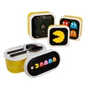 Produktbild: Out of the Blue Lunchbox Brotdose Pac-Man Lunchbox Snackdosen Set 4 in 1 mit Besteck, Kunststoff, (4-tlg), 4 Größen, mit Deckel, Besteck