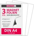 Produktbild: 3er Set Magnet-Folie in DIN A4 I magnetisch, weiß beschichtet I permanent beschreibbar I für Kfz Auto LKW I Lager-Schild I Tür-Schild I mag112