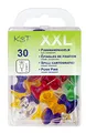 Produktbild: K3T Pinnnadeln XXL 30er Packung, bunt/transparent Sortiert, Abmessung (HxB) 25 x 16 mm, Art.Nr. 48359