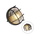 Produktbild: Qazqa - Industrie I Vintage I Industrie I Vintage I runde Außen Wandleuchte schwarz IP44 - Noutica I Außenbeleuchtung - Aluminium Rund - LED geeignet E27