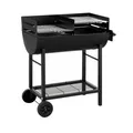 Produktbild: Tepro Holzkohlegrill Detroit - Grillfass, Grillwagen, Kohlengrill, Ölfassgrill - robust, mobil, langlebig - Garten, Terrasse, BBQ 1037