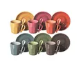 Produktbild: Soul Kitchen Kaffeetasse mit Untertasse 6 tlg. Set Hug mehrfarbig