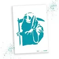 Produktbild: LaserCad Motivschablone BANKSY Streetart für Graffiti, Airbrush, Deko DIN A5 - 18 cm