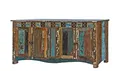Produktbild: MASSIVMOEBEL24.DE Nature of Spirit Sideboard 178x41x88 Indisches Altholz, Farbe:Mehrfarbig lackiert, Größe:178x42x88 cm (BxTxH)