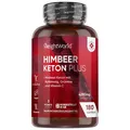 Produktbild: Himbeerketon Plus - 4280mg pro Portion - 180 vegane Kapseln mit Vitamin C Grü...