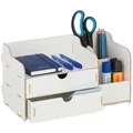 Produktbild: Relaxdays Schreibtisch Organizer mit Schubladen Weiß