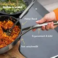 Produktbild: SILBERTHAL Bratpfanne Induktion 28 cm - Beschichtete Pfanne - Edelstahl - Für alle Herdarten - Silber